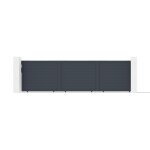 Lot portail coulissant motoris� et poteaux - casanoov - eiger - 6m h. 163cm - gris / moteur tanker c600 ...