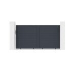 Lot portail coulissant et portillon - casanoov - eiger - 3m h. 163cm - / portillon 1m h. 163cm - gris ...