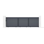 Lot portail coulissant et portillon - casanoov - vogel - 5m h. 145cm / portillon 1m h. 145cm - gris - ...