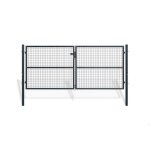 Lot portail grillag� et portillon - casanoov - olga - 3m h. 125cm / portillon 1m h. 125cm - gris anthracite ...