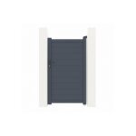 Lot portillon + kit dinversion ouverture - casanoov - eiger - 1m h. 176cm - gris - aluminium - double ...