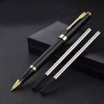 Lot de stylos de signature en mtal (noir) - stylo  bille personnalis - stylo  bille de qualit suprieure ...