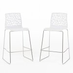 Lot de tabourets anna xl en résine fibre de verre et pieds métal hauteur dassise 65 cm (2 tabourets blanc) ... Lot de tabourets anna xl en résine fibre de verre et pieds métal hauteur dassise 65 cm (2 tabourets blanc) ...