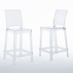 Tabourets - aria - xl - polycarbonate transparent - hauteur d?assise 65 cm - lot de 2 Tabourets - aria - xl - polycarbonate transparent - hauteur d?assise 65 cm - lot de 2