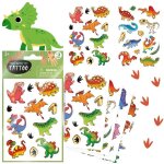 Lot de tatouages temporaires dinosaures 4 feuilles avec tatouages color�s