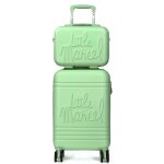 Lot valise cabine 55cm plus un vanity rigide - kaki - lm10712
