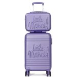 Lot valise cabine 55cm plus un vanity rigide - violet - lm10712