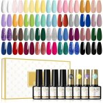 Lot vernis semi permanent 40 pcs avec base coat top coat mat et brillant primer 36 couleurs uv led vernis ...