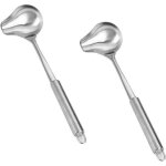 Louche bec verseuracier inoxydable louche sauceforme de bec de canard louche cuisine avec oreilles pendantes ...