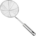 Louche �cumoire en fil dacier inoxydable 17 cm poign�e ergonomique et filtre en maille araign�e avec ...