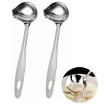 Louche - inox - lot de 2 - anti - brlure - compatible lave - vaisselle - cuillre  sauce