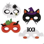 Loup masque visage halloween - enfant - lot de 4