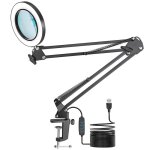 Loupe 2 en 1 avec lumière et support lampe loupe led 15 x 10 x avec pince et base lampe de bureau avec ... Loupe 2 en 1 avec lumière et support lampe loupe led 15 x 10 x avec pince et base lampe de bureau avec ...