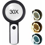Loupe 30x avec 18 lampe led loupe de lecture avec lumi�re pour lecture horloger passe - temps artisanat ...