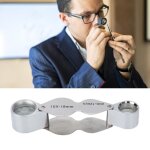 Loupe bijoutier zjchao - double lentille 10x 20x - verre optique - pliable - inspection tatouage