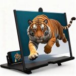 Loupe d�cran version 2026 nouvelle loupe d�cran pour t�l�phone portable films vid�os et jeux (noir 12 ...