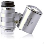 Loupe �clairante?60x loupe poche mini microscope de poche loupe uv d�tecteur de monnaie bijoutier loupe ...