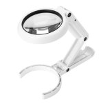 Loupe eclairante avec 8 led lumière 5x loupe lecture sur pied - damily - lampe loupe - blanc Loupe eclairante avec 8 led lumière 5x loupe lecture sur pied - damily - lampe loupe - blanc