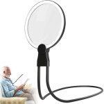 Loupe de lecture avec clairage 24 led chargement usb et col de cygne flexible loupe de lecture pour ...