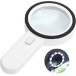 Loupe de lecture Éclairée loupe 30x avec 12 led lumière loupe grossissante À main loupe eclairante pour ... Loupe de lecture Éclairée loupe 30x avec 12 led lumière loupe grossissante À main loupe eclairante pour ...