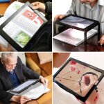 Loupe lecture pour les seniors - lampe loupe de bureau claire - 25x grossissement rectangulaire multicolore ...