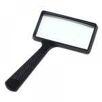 Loupe portative 10x loupe rectangulaire 100  50 mm lentille en verre rsistant aux rayures idale pour ...