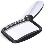 Loupe rectangulaire avec lumire grande loupe pliable  main 5 led 2 modes de gradation lecture grossissante ...