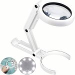 Loupe sur pied portative loupe de table 5x 11x avec support pliable loupe de lecture loupe de table avec ...
