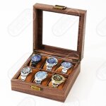 Lsc bote  montre 20x20. 5x8. 5cm 6 compartiments de rangement en grille bote de rangement de bijoux ...