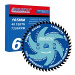 Lshuziyu 165mm 48t lame de scie circulaire kerf super fin 1. 6mm pour couper du bois des panneaux de ...