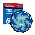 Lshuziyu 165mm 60t lame de scie circulaire kerf super fin 1. 6mm pour couper du bois des panneaux de ...