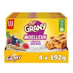 Lu - 4 boîtes de grany moelleux - 6 barres de céréales aux fruits des bois - (4x192g) Lu - 4 boîtes de grany moelleux - 6 barres de céréales aux fruits des bois - (4x192g)