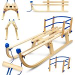 Luge pliante en bois - gagadumi - arctis ii - dossier ergonomique - pliable - id�ale pour enfants