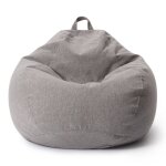 Lumaland comfort line xxl pouf - 100x120x50 cm coussin de sol - 315 l - eps remplissage de perles - gris ...