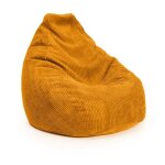 Lumaland pouf gaming cord 350l jaune moutarde