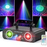 Lumi�res dj � effet gobo - projecteur de sc�ne de f�te jajaluya - led rvb pour discoth�que bar club