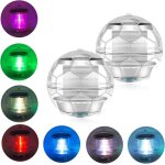 Lumire piscine solaire lumire led submersible tanche 7 couleurs changement boule lampe solaire