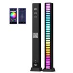 Lumire de rythme audio lumires de ramassage de musique barre lumineuse led ractive au son rgb 40 bits ...