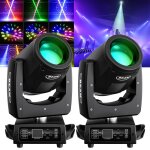 Lumière de scène - jajaluya jeux de lumiere 230w dj lyre pour concerts disco fêtes - noir pack de 2 Lumière de scène - jajaluya jeux de lumiere 230w dj lyre pour concerts disco fêtes - noir pack de 2