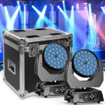 Lumire de scne - uking dj lyre 36 * 18 w - led rgbw zoom beam - dmx pour concert soire dj - 2 pcs ...