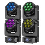 Lumire de scne - uking jeux de lumiere sono - 7x50w rgbw bee eye zoom led - pack de 4
