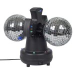 Lampe boule disco - party time - lumi�re multicolore - noir - h21 x 25 x 155 cm