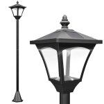 Luminaire ext�rieur lampadaire sur pied solaire lampadaire lanterne classique led 10 lm dim. 15l x 15l ...