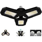 Luminaire de garage à led 40w plafonnier déformable e27 avec 3 panneaux réglables super lumineux 3000lm ... Luminaire de garage à led 40w plafonnier déformable e27 avec 3 panneaux réglables super lumineux 3000lm ...