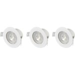 Luminaire led encastrable - sygonix - sy - 6417586 - lot de 3 - 55w�420lm - temp. 2700 / 4000 / 6500k ...