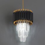 Luminaires de plafond en cristal luminaires de luxe  led hauteur rglable