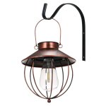 Luminaire solaire ext�rieur - shipenophy - plafonnier bronze - ip65 - d�tecteur de lumi�re - 600mah