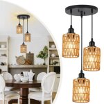 Luminaires suspendus en rotin réglable naturel lustre tissage vintage luminaire suspendu pour salle chambre ... Luminaires suspendus en rotin réglable naturel lustre tissage vintage luminaire suspendu pour salle chambre ...