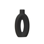 Lunarya xl - vase en c�ramique noir h27 cm