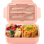 Lunch box bento lunch box enfant adulte 1400ml avec 3 compartiments anti - fuite boite repas avec couverts ...